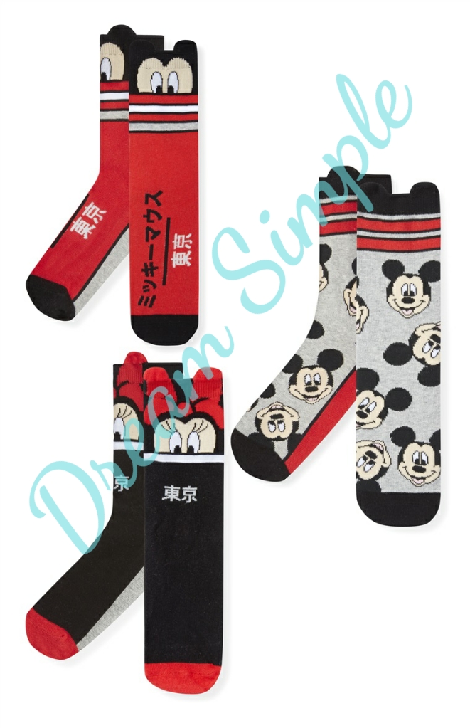 Mickey & Minnie socks (1 pair)